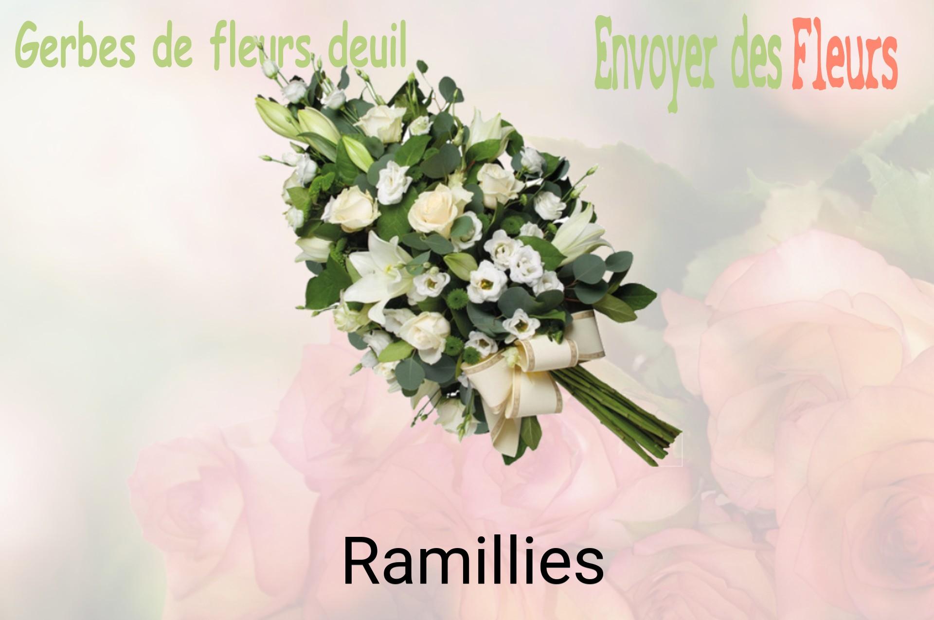 Gerbe de fleurs de deuil livrée à Ramillies